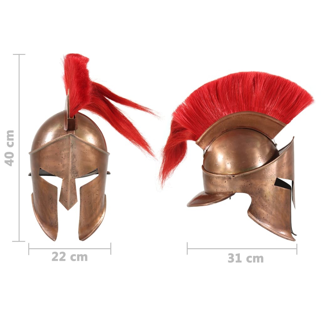 Greek Warrior Helmet Antique Replica LARP Copper Steel